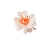 Grazioso fermaglio per capelli a forma di fiore con petali di cuore, luccicante, per donna, campeggio, trecce laterali per capelli, delicato clip per mascella per ragazza