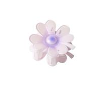 Grazioso fermaglio per capelli a forma di fiore con petali di cuore, luccicante, per donna, campeggio, trecce laterali per capelli, delicato clip per mascella per ragazza