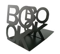 Grazioso fermalibri antiscivolo con scritta “book” per casa, ufficio, cucina, mensola con libri Nero