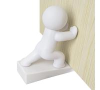 Grazioso fermaporta - decorativo Buddy protegge i vostri pavimenti, stabile e resistente ai graffi, per casa, appartamento, ufficio, hotel, soggiorno, camera da letto, garage (bianco e nero)