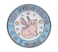 Grazioso gatto dei cartoni animati con occhiali da sole - Spilla smaltata per camicia o risvolto, normale, Metallo non prezioso