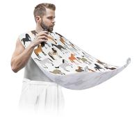 Grazioso grembiule da barba con motivo cavalli, per uomo, per rasatura e taglio, antiaderente, impermeabile, con 2 ventose, regalo per uomini