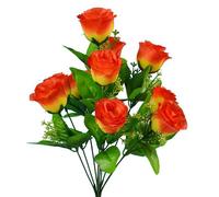 Grazioso mazzo di boccioli di rose in seta 10 teste fiori artificiali per occasi