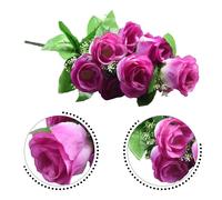 Grazioso mazzo di boccioli di rose in seta 10 teste fiori artificiali per occasi