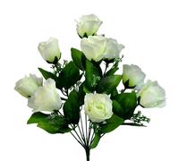 Grazioso mazzo di boccioli di rose in seta 10 teste fiori artificiali per occasi