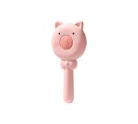 Grazioso pettine a forma di maialino, premere per pulire i capelli, supporto magnetico da appendere (rosa)
