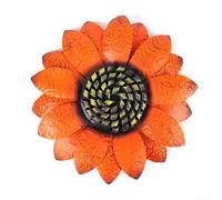 Grazioso pezzo decorativo a forma di girasole in ferro battuto per un'atmosfera accogliente della casa (arancione)