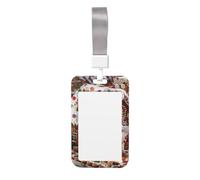Grazioso porta badge - Stampa di una casetta natalizia in stile pan di Elegante porta badge verticale per tessere identificative.