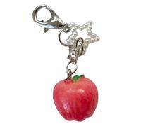 Grazioso portachiavi in miniatura a forma di stella con frutta a cinque punte, ornamento da appendere alla borsa, perfetto per zaino o telefono