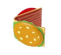 Grazioso portafoglio a forma di hamburger, portamonete in pelle PU, grande capacità, con porta carte per tutti i giorni, elegante portamonete in pelle PU, porta carte di cambio per donna
