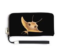 Grazioso portafoglio in pelle di razza di razza alla moda borsa lunga con cinturino da polso per uomo donna, Stile:, 20.0*10.5cm