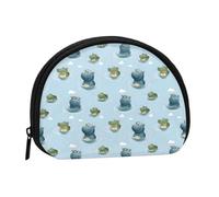 Grazioso portamonete con stampa ippopotamo coccodrillo, mini portamonete da donna, grazioso portamonete piccolo portamonete