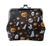 Grazioso portamonete da donna con stampa a tema Halloween, con chiusura a bacio, per monete, carte, piccoli oggetti