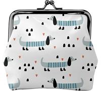 Grazioso portamonete da donna in pelle con bassotto, piccolo portamonete con chiusura a scatto a bacio, regalo per ragazza, Come nella foto, Taglia unica, Organizer per borse