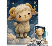 Grazioso puzzle Argali Baby per adulti e adolescenti, puzzle antistress, sfida difficile, adatto per la decorazione del desktop, 38x26cm