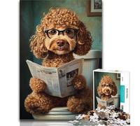 Grazioso puzzle Goldendoodle per adolescenti da 1000 pezzi, giochi educativi, decorazione da parete, regali unici per compleanno e Natale, 50x75cm
