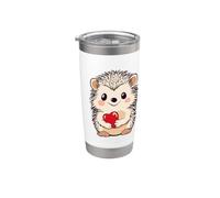 Grazioso riccio con cuore e amore Bicchiere termico in acciaio inox doppia parete