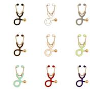 Grazioso set di spille animali: gatto, oca, stetoscopio e spille smaltate, Klein, Metallo non prezioso