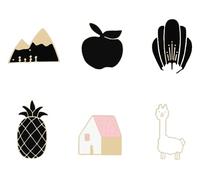 Grazioso set di spille animali: gatto, oca, stetoscopio e spille smaltate, Klein, Metallo non prezioso