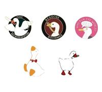 Grazioso set di spille animali: gatto, oca, stetoscopio e spille smaltate, Klein, Metallo non prezioso