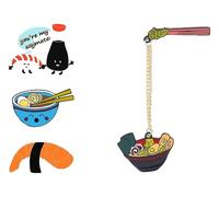 Grazioso set di spille animali: gatto, oca, stetoscopio e spille smaltate, Klein, Metallo non prezioso