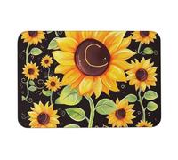 Grazioso tappetino da bagno con girasole diatoma, assorbe umidità e sporco, zerbino con retro in gomma antiscivolo, adatto sotto la porta, per pavimento del bagno, vasca, doccia, lavandino