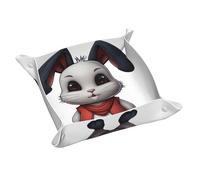 Grazioso vassoio portaoggetti in pelle a forma di coniglietto, portachiavi, monete, orologi, orecchini e altri accessori, un must per la casa