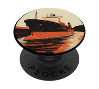 Grazioso vestito da nave per gli amanti delle navi e dei porti PopSockets PopGrip Adesivo