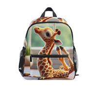 Grazioso zaino da yoga con giraffa per bambini, ragazzi e ragazze, mini zaini per la scuola materna con targhetta per il nome, zaini per la scuola per bambini, Simpatica giraffa, yoga, divertente
