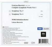Grazyna Bacewic Grazyna Bacewicz: Complete Symphonic Works: Symphonies 3 & (CD)