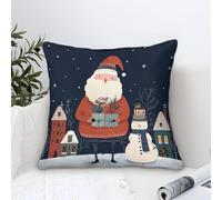 GRBASNDOU Cuscini Natalizi Per Divano 40x40cm Federe Natalizi Confortevoli E Durevoli, Perfette Per Ogni Momento Speciale