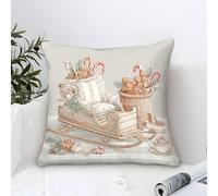 GRBASNDOU Cuscini Natalizi Per Divano 50x50cm Federe Natalizi Confortevoli E Durevoli, Perfette Per Ogni Momento Speciale