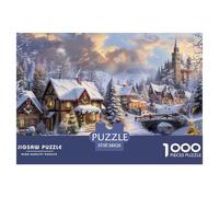 GRBASNDOU Puzzle 1000 Pezzi | Puzzle Natale Con Immagini Festive | Per Adulti | Dimensione 38x26cm/1000pcs