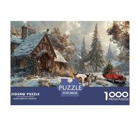 GRBASNDOU Puzzle 1000 Pezzi | Puzzle Natale Con Immagini Festive | Per Adulti | Dimensione 38x26cm/1000pcs