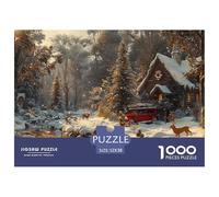GRBASNDOU Puzzle 1000 Pezzi | Puzzle Natale Con Immagini Festive | Per Adulti | Dimensione 52x38cm/1000pcs