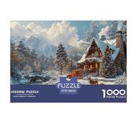 GRBASNDOU Puzzle Natale 1000 Pezzi | Sfida Perfetta Per Adulti | Dimensione 38x26cm/1000pcs | Regalo Per Amanti Dell'Inverno
