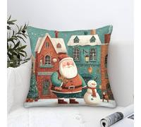 GRBASNDOU Set Di 1 Cuscini Natalizi Per Divano Con Federe Natalizi Di Facile Manutenzione, Perfetti Per Ogni Tipo Di Interno 45x45cm