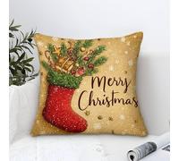 GRBASNDOU Set Di 1 Cuscini Natalizi Per Divano Con Federe Natalizi Di Facile Manutenzione, Perfetti Per Ogni Tipo Di Interno 50x50cm