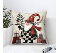 GRBASNDOU Set Di 1 Cuscini Natalizi Per Divano Con Federe Natalizi Di Facile Manutenzione, Perfetti Per Ogni Tipo Di Interno 45x45cm