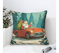 GRBASNDOU Set Di 1 Cuscini Natalizi Per Divano Con Federe Natalizi Di Facile Manutenzione, Perfetti Per Ogni Tipo Di Interno 40x40cm
