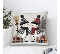 GRBASNDOU Set Di 1 Cuscini Natalizi Per Divano Con Federe Natalizi Di Facile Manutenzione, Perfetti Per Ogni Tipo Di Interno 50x50cm