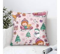 GRBASNDOU Set Di 1 Cuscini Natalizi Per Divano Con Federe Natalizi Di Facile Manutenzione, Perfetti Per Ogni Tipo Di Interno 50x50cm