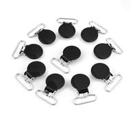 GRCFUMO 10pcs da 25 mm Terrette rotonde Terrena per cinghia del ciuccio, scatti di tutela, forniture artigianali per manichino solo supporto per giocattoli per bavaglini. (Nero)