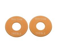 Grcfumo 2 guarnizioni per interruttore di chitarra elettrica a 2 pezzi, rondella dell'indicatore dell'interruttore a levetta, piastra ad anello degli alti ritmici per pickup per ch (Gold)