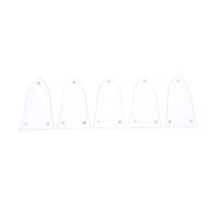 Grcfumo 5 Pcs White Guitar Truss Rod Cover Set, 3 Hole Plastic Electric Guitar Bass Truss Rod Cover Plate Kit, Instrument Accessory for Bass, Electric Guitars White