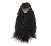 Grcfumo Capelli lisci da bambola con botto, parrucca riccia da bambola di dimensioni 1/4, parrucca dalla consistenza morbida e setosa per acconciare e vestire le bambole (Nera)