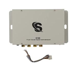 Grcfumo Car Line Output Converter, Aluminum Alloy Car Voice Frequency Control, 2 to 4 Avoiding Noise Output Converter for Music Data Conversion