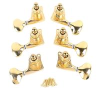 Grcfumo da 6 pcs tuner per chitarra piogs, pioli del sintonizzatore di chitarra in lega, accurati pioli di accordatura della chitarra, pioli di accordatura della chitarra acustica (Golden)