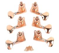 Grcfumo da 6 pcs tuner per chitarra piogs, pioli del sintonizzatore di chitarra in lega, accurati pioli di accordatura della chitarra, pioli di accordatura della chitarra acustica (Golden) (Copper)