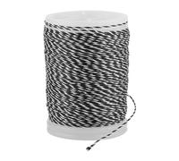 Grcfumo Discussione da 120m String String, Forniture di tiro con l', Protezione per Bordo Fibra Forte per la Caccia al Bersaglio all'aperto all'aperto (Bianco Nero)